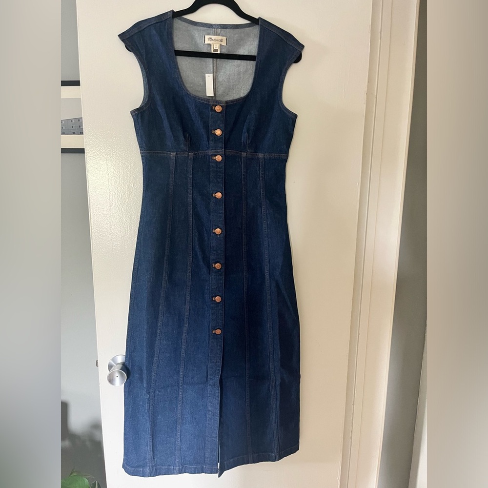 Madewell button denim dress